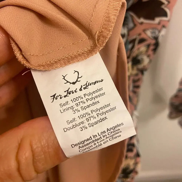 For Love & Lemons Gracie Floral Mini Dress Pink Size Small - Picture 9 of 10